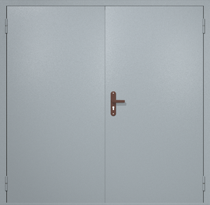 Двупольная техническая дверь RAL 7040