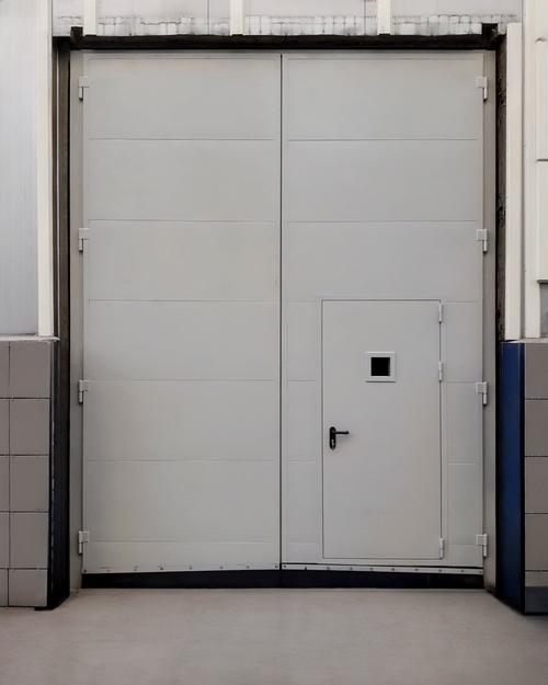 Ворота с дверью Ворота с дверью