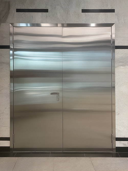 Двустворчатая нержавеющая дверь Двустворчатая нержавеющая дверь