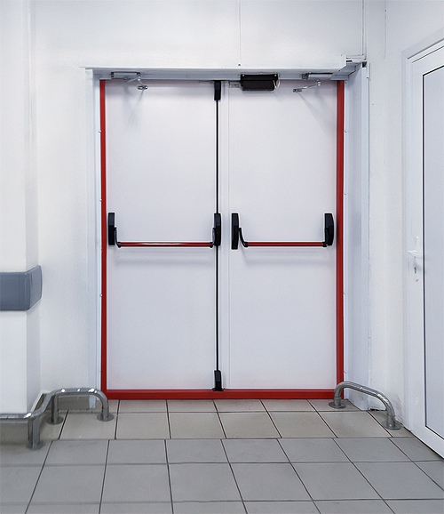 Дверь push-bar с двумя створками Дверь push-bar с двумя створками