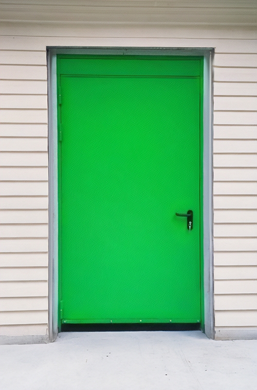 Зеленая огнестойкая дверь Зеленая огнестойкая дверь