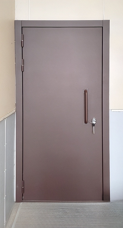 Коричневая однопольная дверь Коричневая однопольная дверь