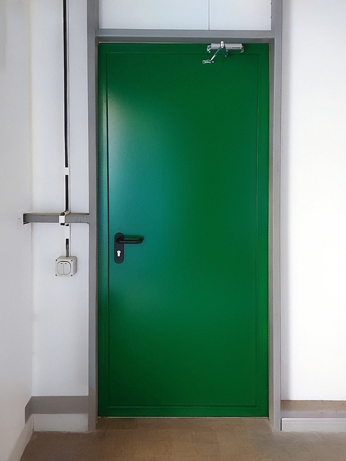 Зеленая однопольная дверь Зеленая однопольная дверь