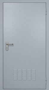 Однопольная стальная техническая дверь RAL 7040 (вентиляция) Однопольная стальная техническая дверь RAL 7040 (вентиляция)