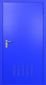 Однопольная стальная техническая дверь RAL 5002 (вентиляция) Однопольная стальная техническая дверь RAL 5002 (вентиляция)