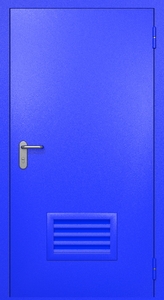 Однопольная техническая дверь RAL 5002 (вентиляция-жалюзи) Однопольная техническая дверь RAL 5002 (вентиляция-жалюзи)