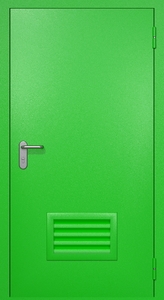 Однопольная техническая дверь RAL 6038 (вентиляция-жалюзи) Однопольная техническая дверь RAL 6038 (вентиляция-жалюзи)